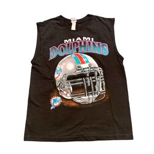 Vintage black dolphins tank top medium nfl miami